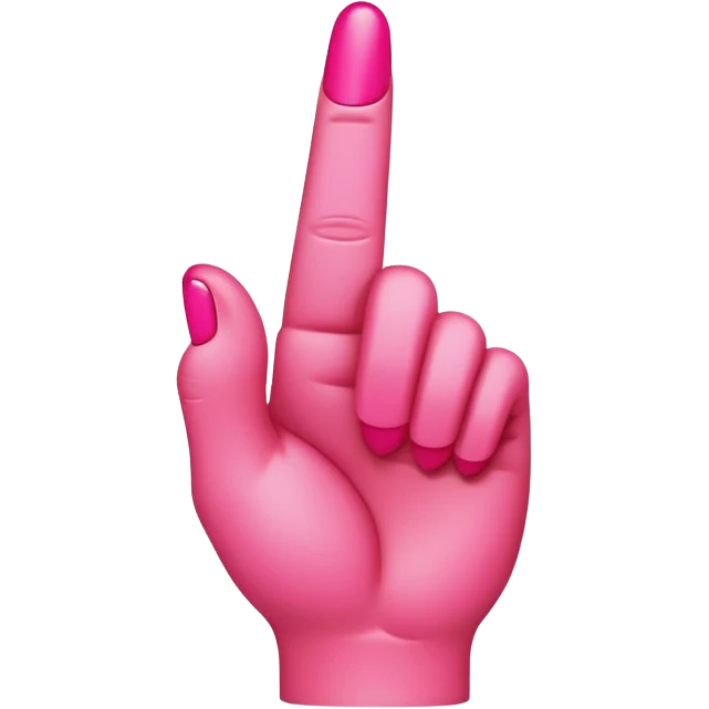 hot pink middle finger  emoji