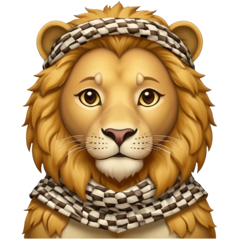 León con keffiyeh emoji
