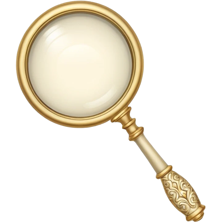 glowing white victorian magnifying glass emoji