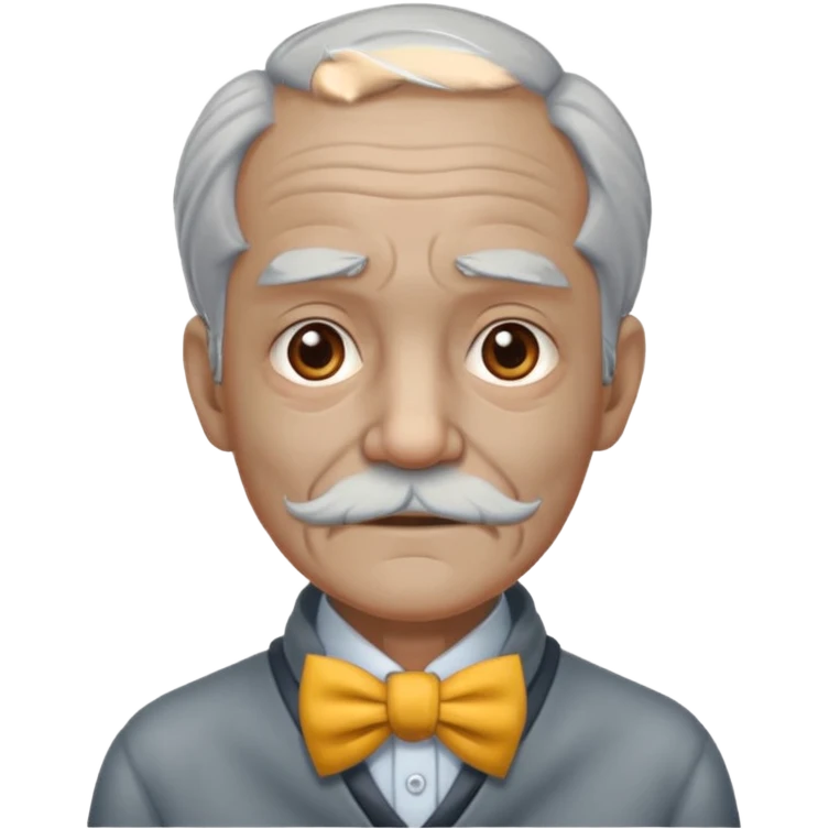 Very old man with neckBow. emoji