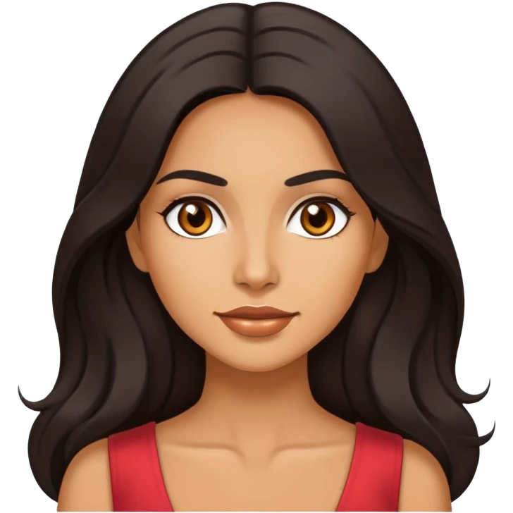 attractive Latina woman with long dark hair emoji