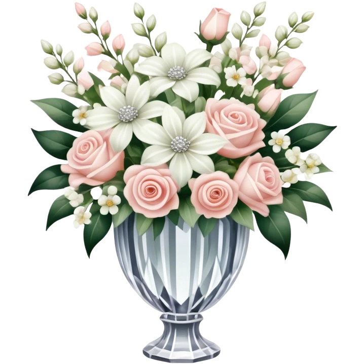 Bridal bouquet in crystal vintage vase emoji