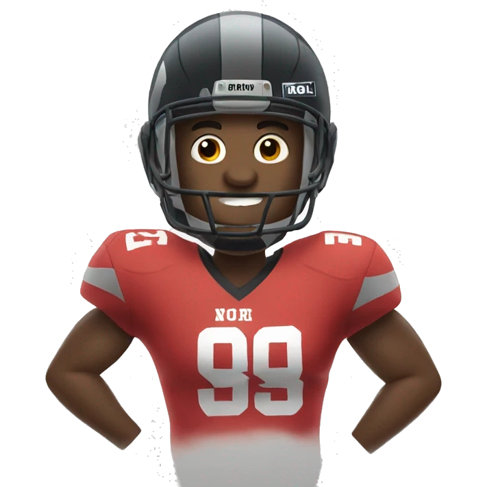 Airplane mixed with a football player emoji