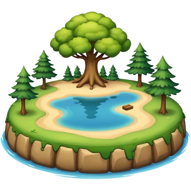 lake with an island emoji