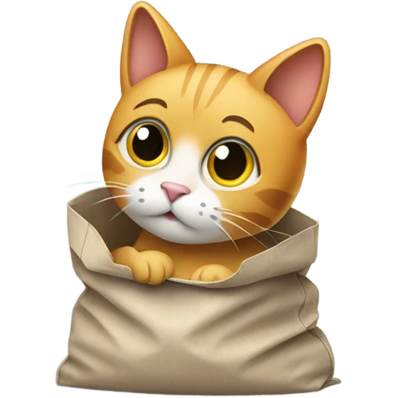 Cat with a bag emoji