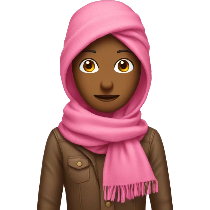Pink scarf emoji