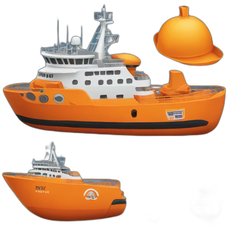 orange rescue ship emoji
