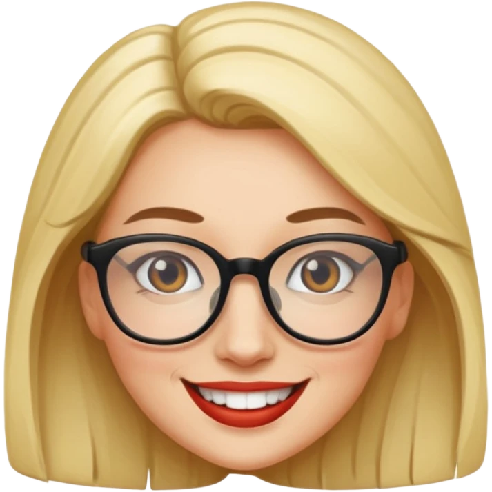 bold and wearing glasess woman emoji