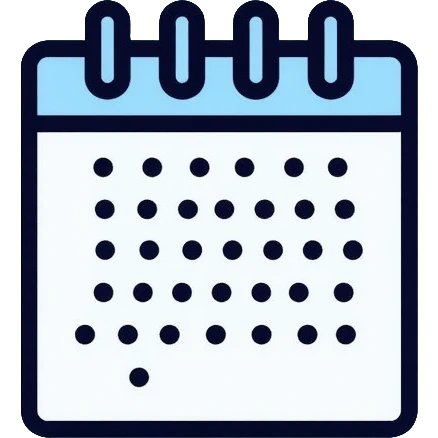 pastel blue calendar emoji