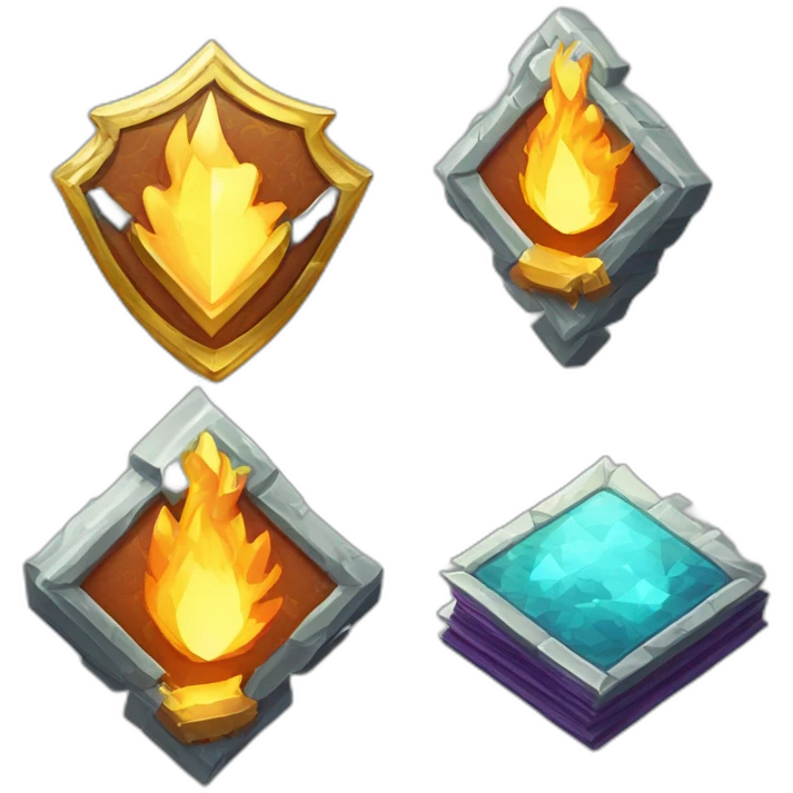 Pixel Badge Book History Paper Diamond Flame Shiny Glow Reward Legendary Unique Epic emoji