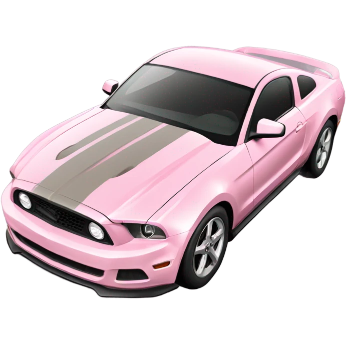 Light pink mustang sports car emoji
