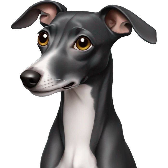 Black Italian greyhound emoji