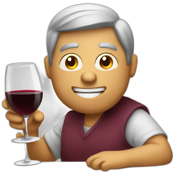 Day Drinking Red Wine emoji