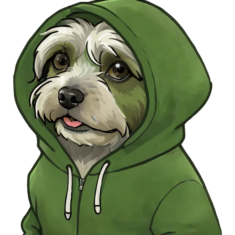 Havanese Dog wearing a hoodie  emoji