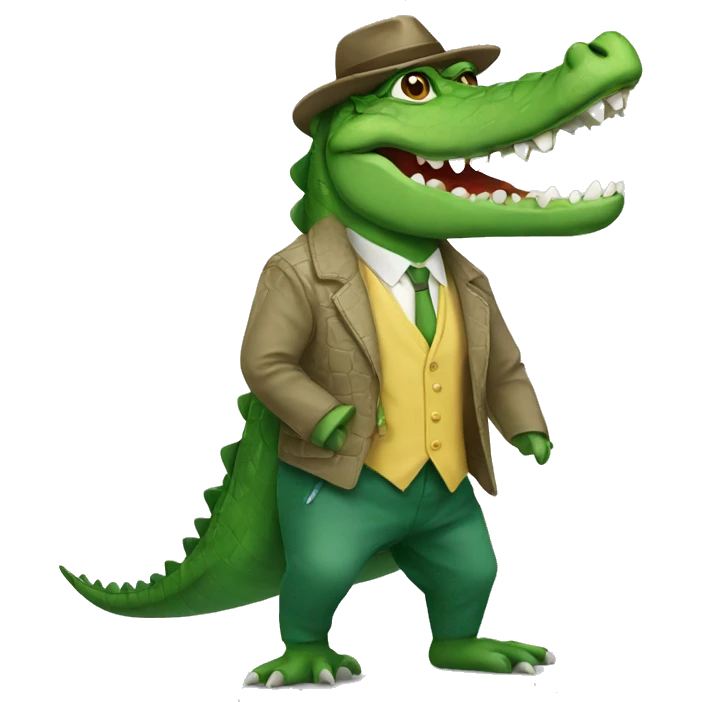 Crocodile wearing clothes  emoji