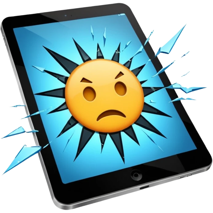 shattered tablet screen emoji