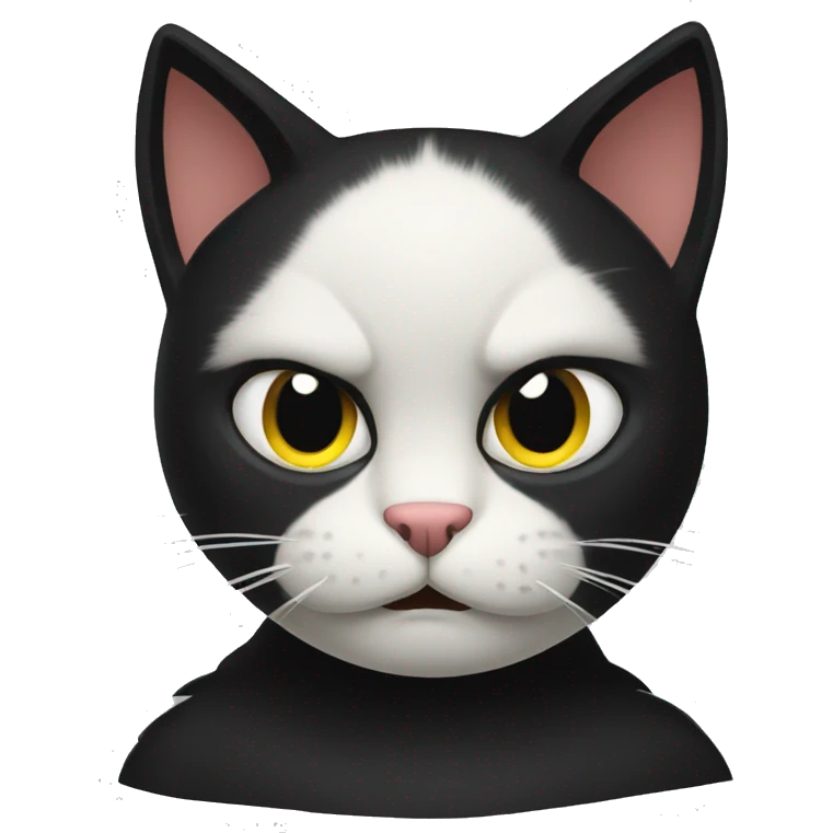 angry black cat emoji