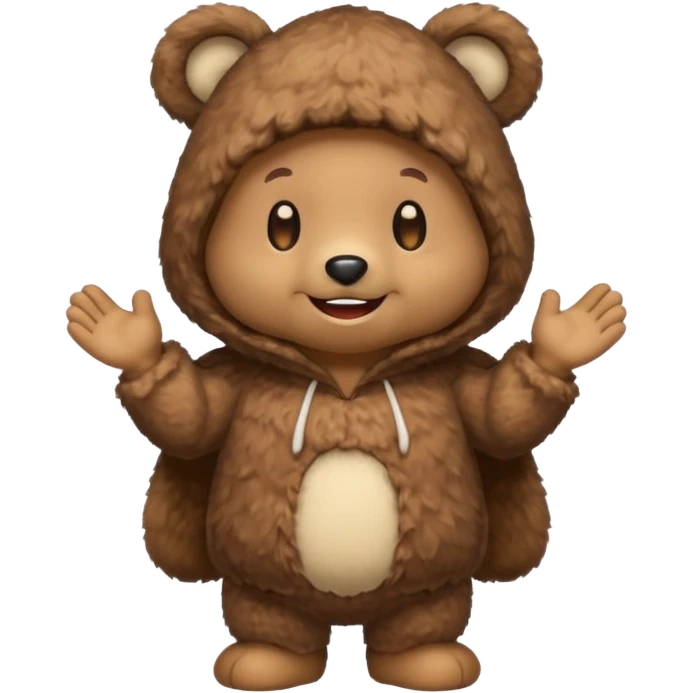 Mushroom dressed in a bear emoji