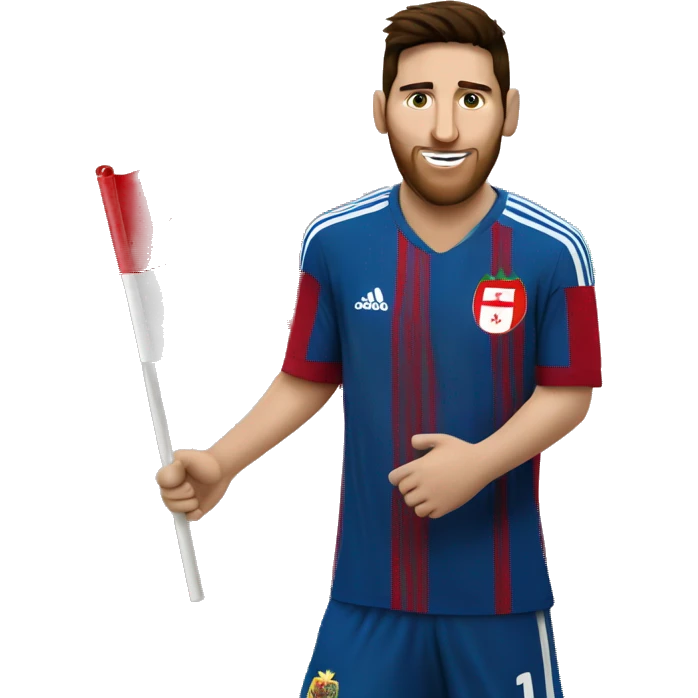 messi with the tunisian flag emoji