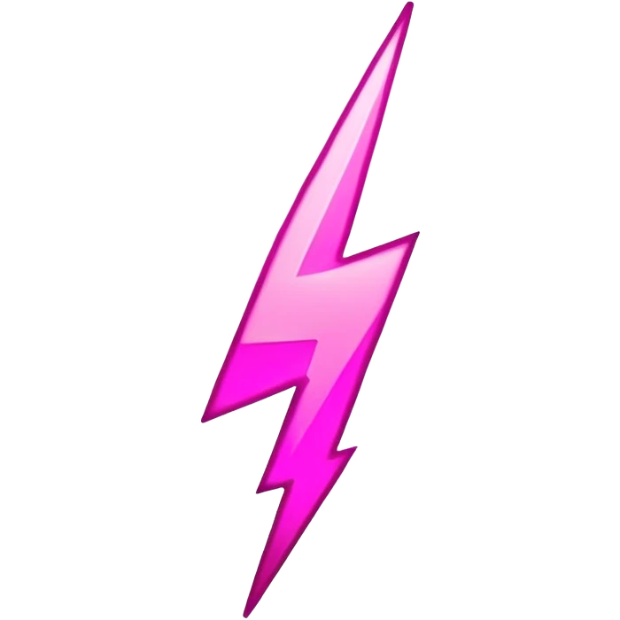 Pink rock and roll lightning bolt emoji