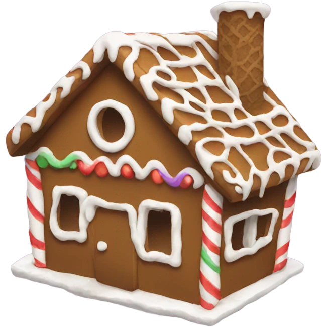 Broken gingerbread house  emoji