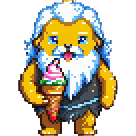 Zeus eating ice cream emoji