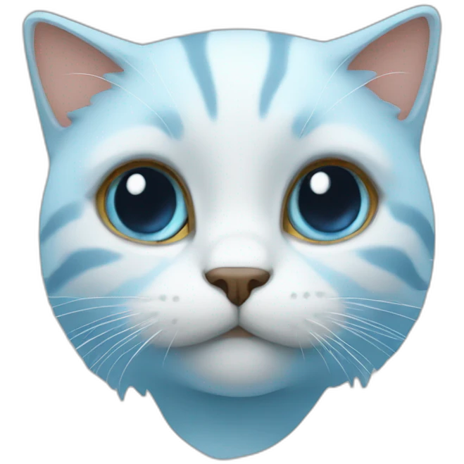 Chat bleu emoji
