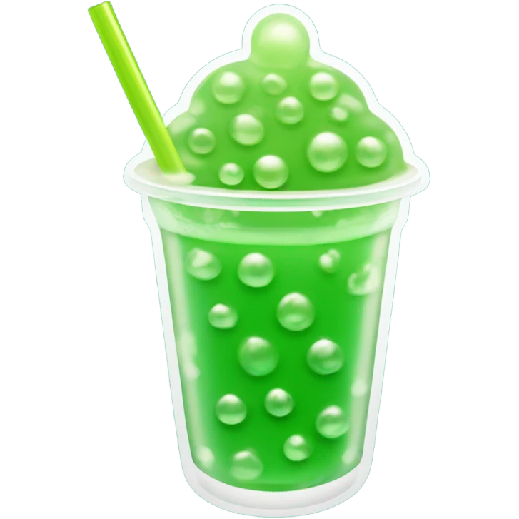 green bubble tea emoji