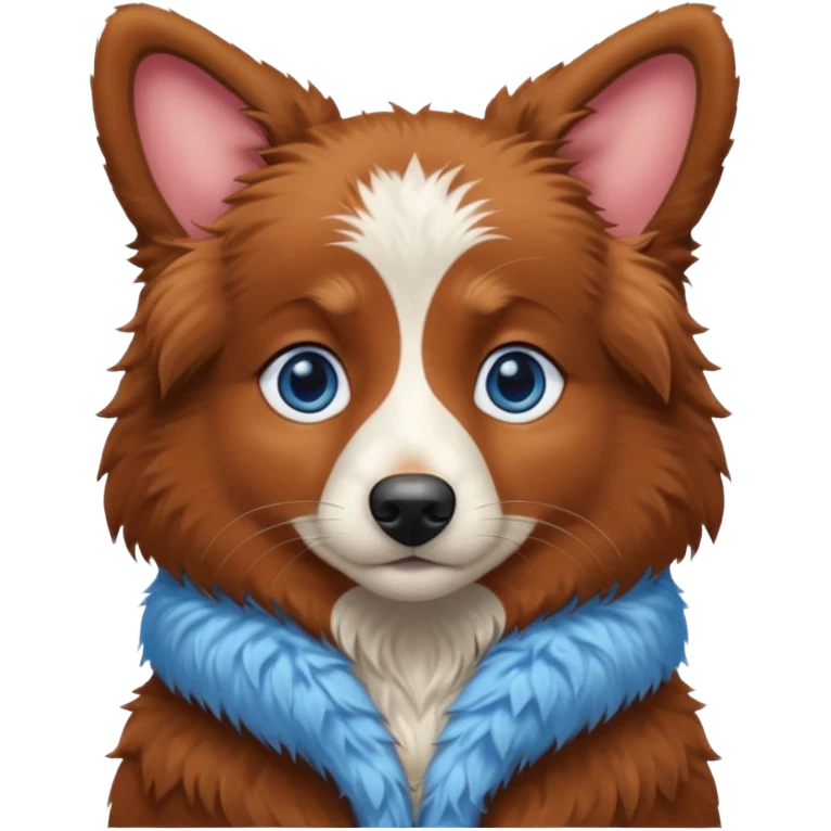 Red tri aussie with blue eyes emoji