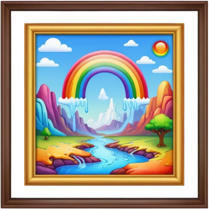 melting rainbow renaissance landscape emoji