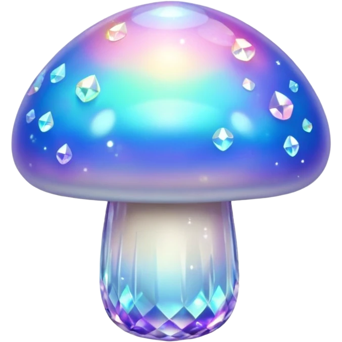 opal crystal mushroom with sparkles emoji