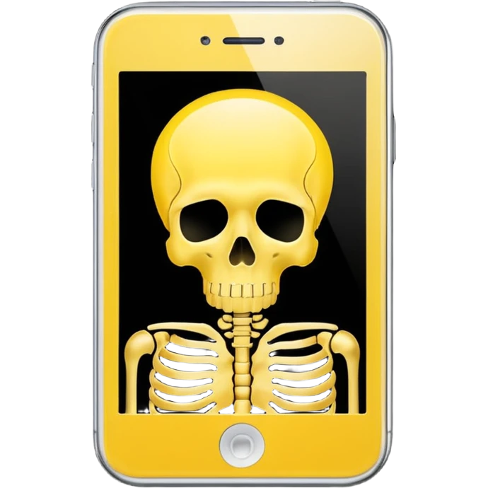 xray diagram. Yellow black emoji