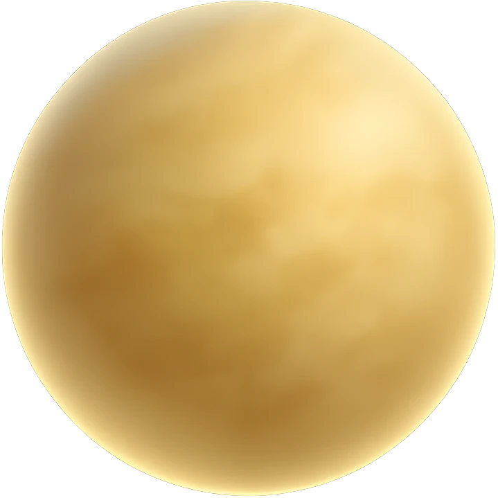 Transform this image into planet Venus in matte glass style, focusing on a cloudy yellowish atmosphere, with no rings and no background. emoji