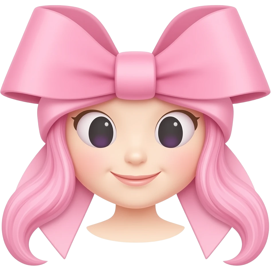 Haz una cinta de cabello rosada coquette emoji