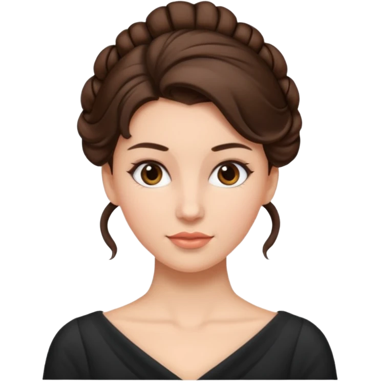 brunette hair updo emoji