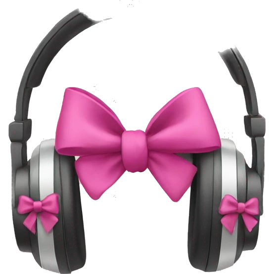Headphones with bows emoji