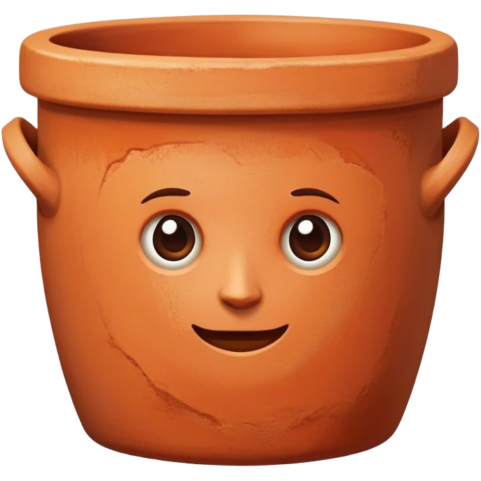 Terracotta ceramic emoji