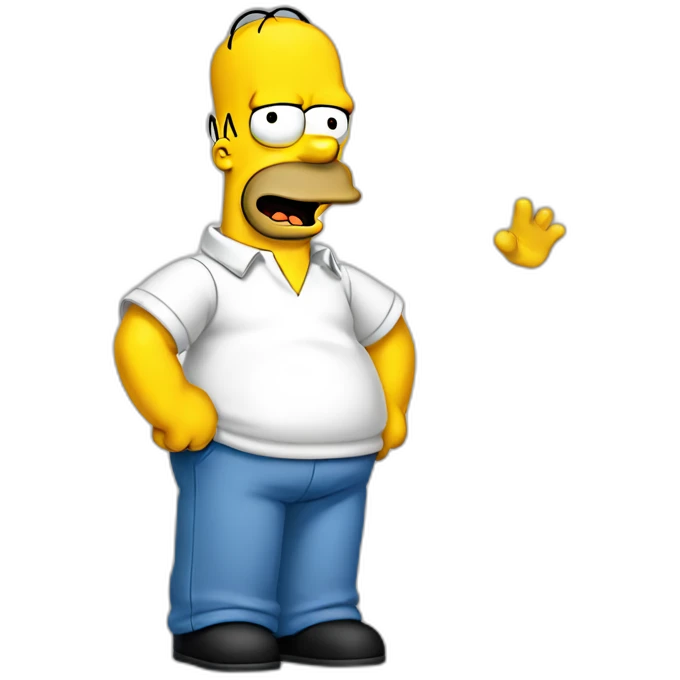 Homer Simpson waving emoji