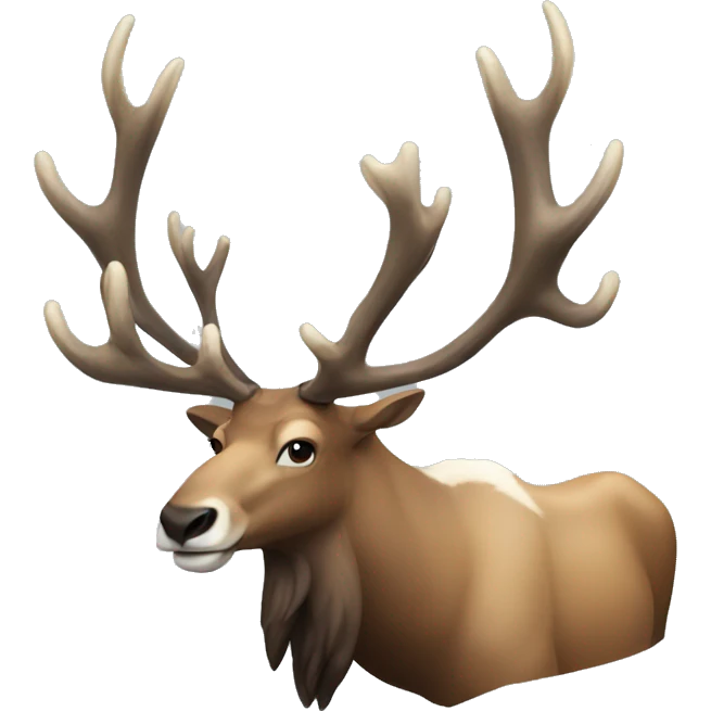 Caribou, large antlers emoji