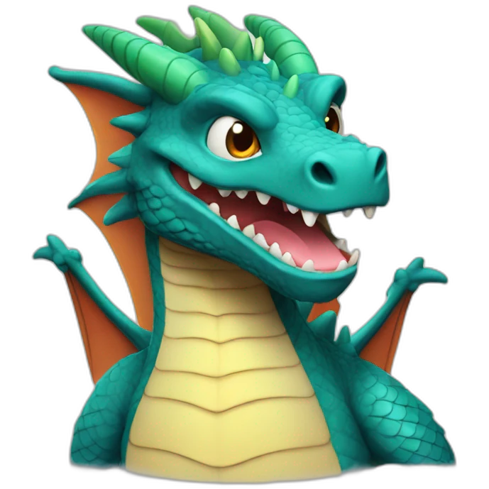 Dragon who play video games emoji