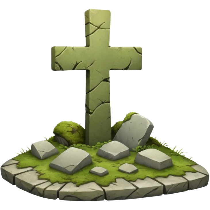 Cross on a grave emoji