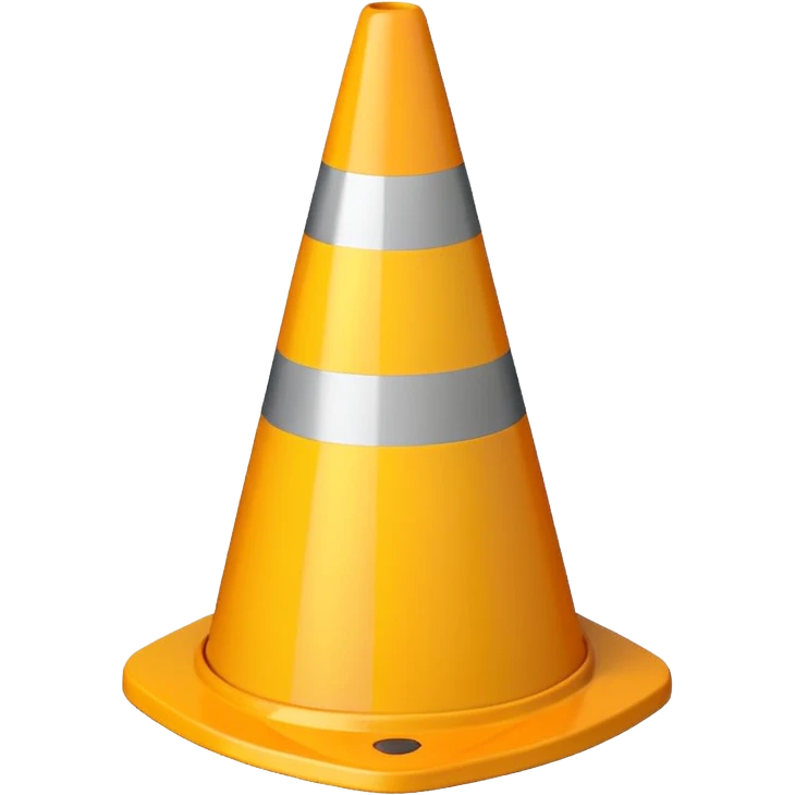 Warning Cone yellow  emoji