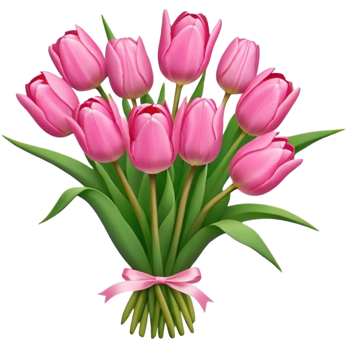 Bouquet of pink tulips emoji