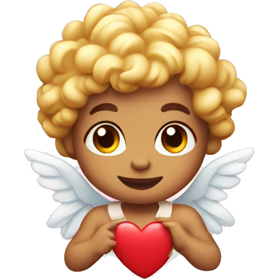 Cupid with hearts emoji