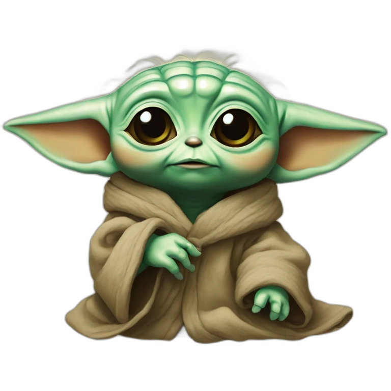 baby yoda van gogh style emoji