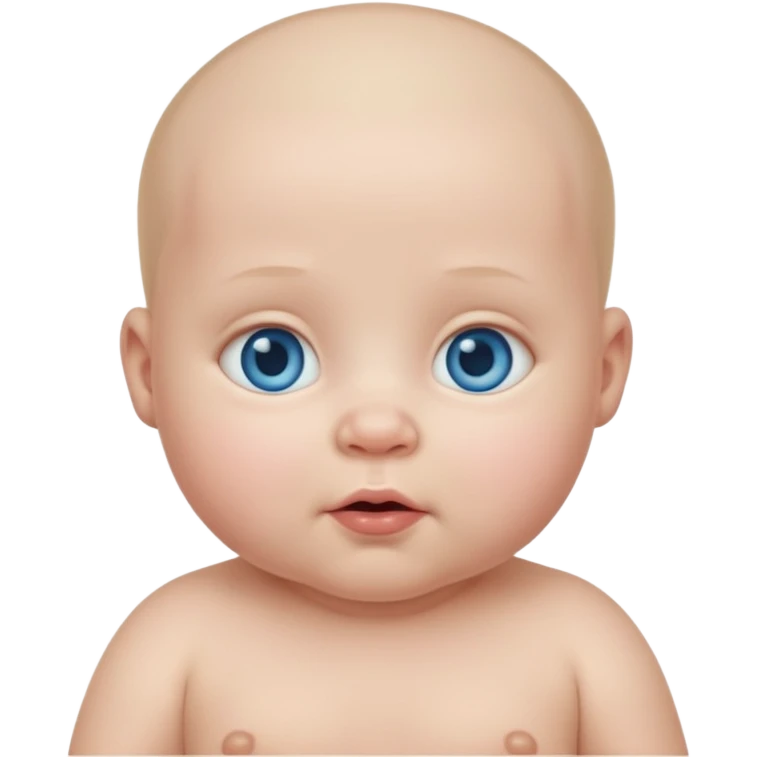 a baby with no nose and pale white skin emoji