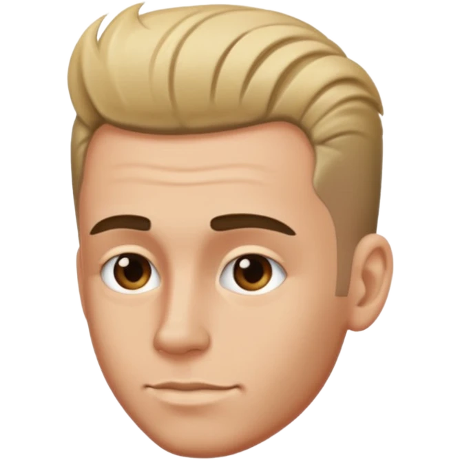 Greased back hair with fade on sides emoji