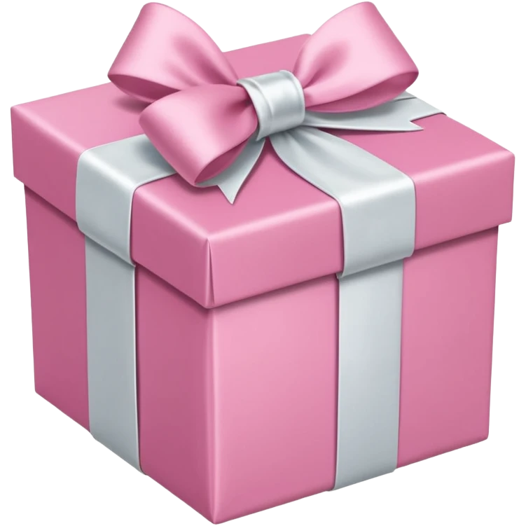 gift box with pink wrapping and white bow emoji