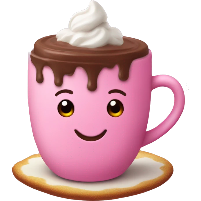 Pink hot chocolate  emoji