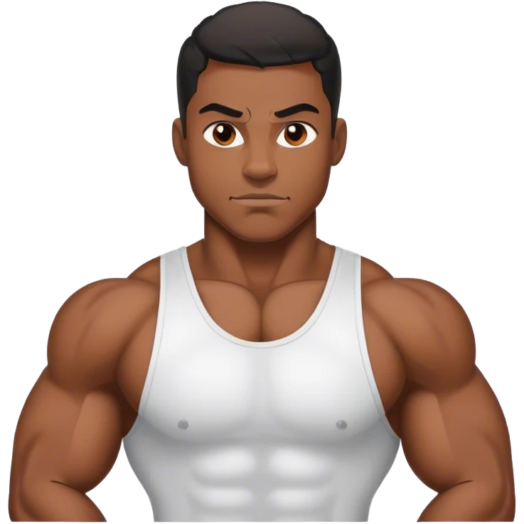 Black athlete with muscles emoji